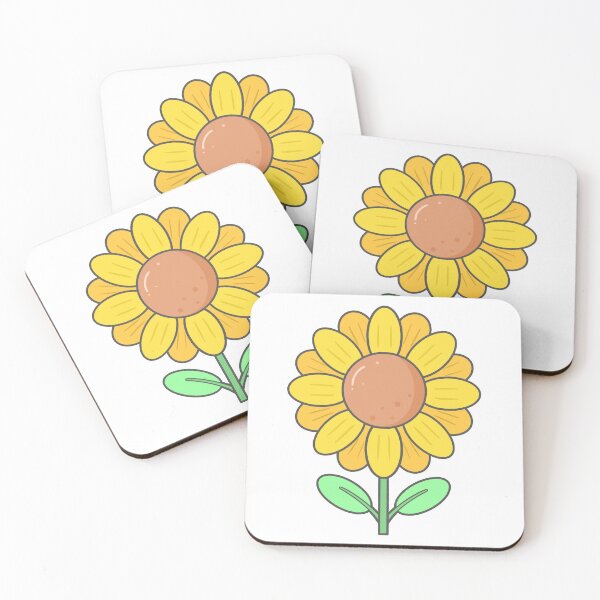 Item preview, Cute cartoon blooming sunflower for spring summer garden designed and sold by nuchz.