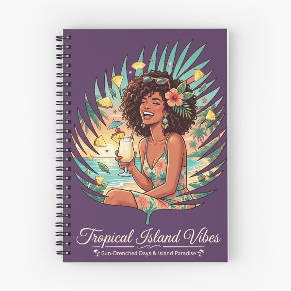 Item preview, Tropical Island Vibes – Sun-Drenched Paradise Illustration designed and sold by @SHINTOSARTSTORE.