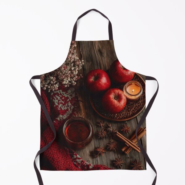 Item preview, Cozy Autumn Flatlay — Red Apples, Cinnamon, Star Anise & Candle Still Life designed and sold by LYAN-STORE.