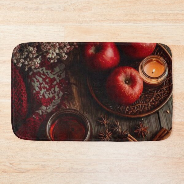 Item preview, Cozy Autumn Flatlay — Red Apples, Cinnamon, Star Anise & Candle Still Life designed and sold by LYAN-STORE.