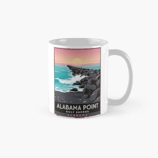 Item preview, Alabama Point Jetty Gulf Shores Sunrise Art Deco Sticker designed and sold by DetourDgn.