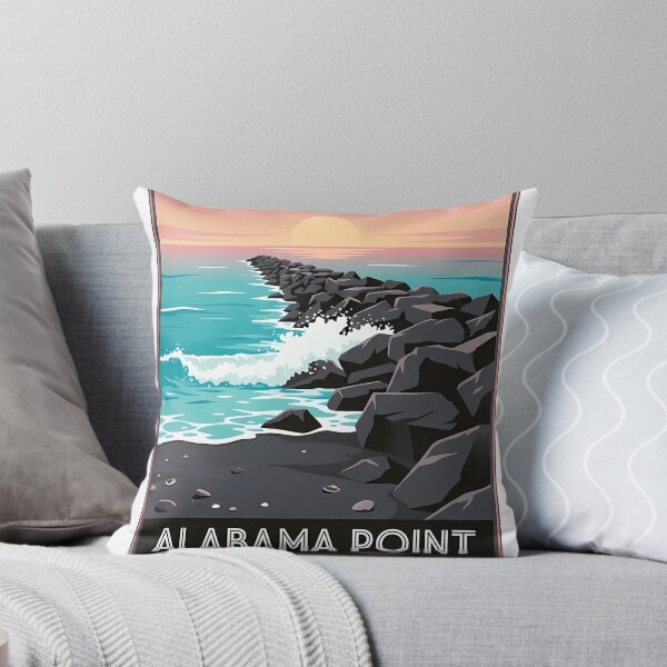 Item preview, Alabama Point Jetty Gulf Shores Sunrise Art Deco Sticker designed and sold by DetourDgn.