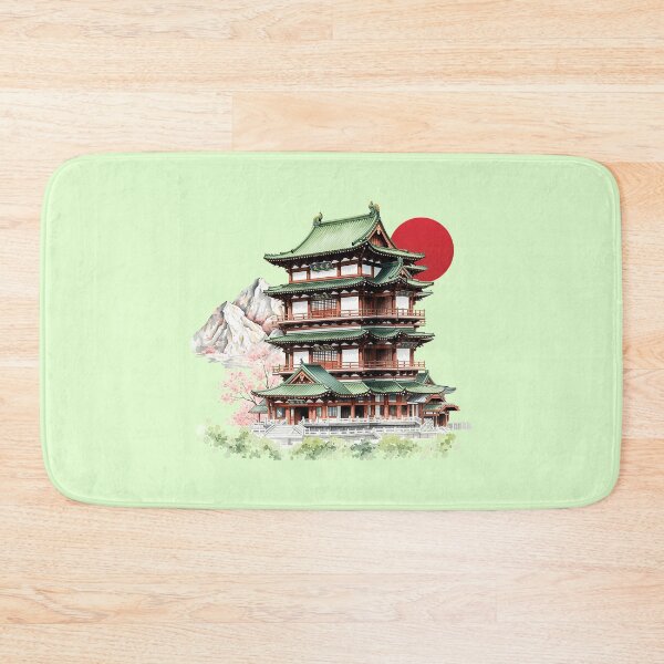Item preview, Japanese temple and mountains designed and sold by DOMANGA.