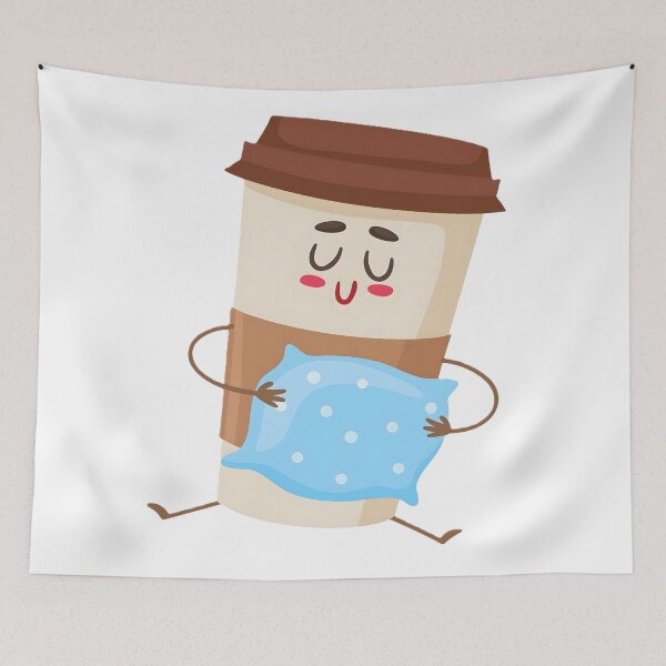 Item preview, Cute Sleeping Coffee Cup Hugging Pillow Morning Humor designed and sold by Pyt27.