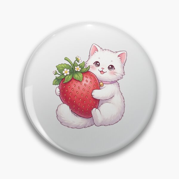 Item preview, Cute Cat and Giant Strawberry designed and sold by naragon4289.
