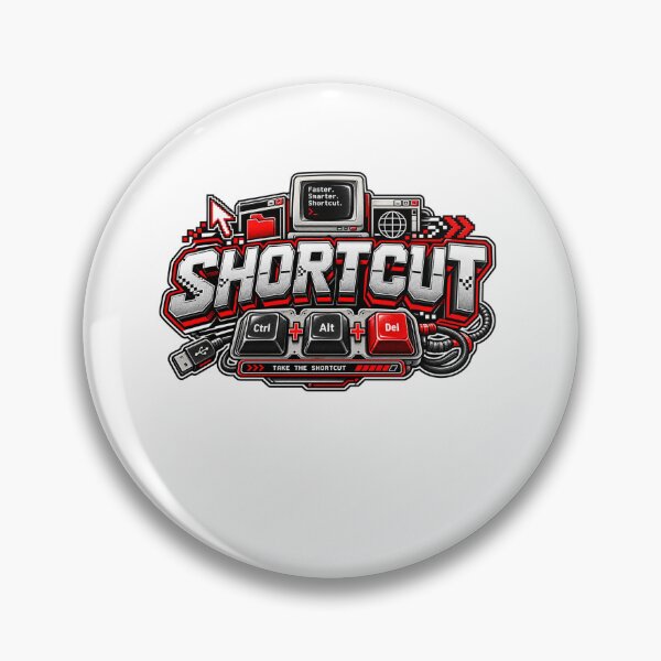 Item preview, SHORTCUT – Retro Computer Keyboard Vintage Typography Design designed and sold by Nopidesign-.