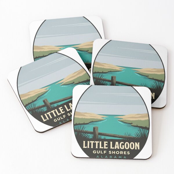 Item preview, Little Lagoon Pass Gulf Shores Alabama Vintage Oval Sticker designed and sold by DetourDgn.