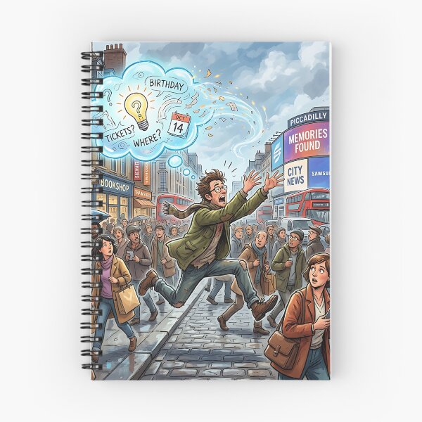 Item preview, Man Chasing Escaping Idea Street Thought Bubble designed and sold by Michaelragheb.