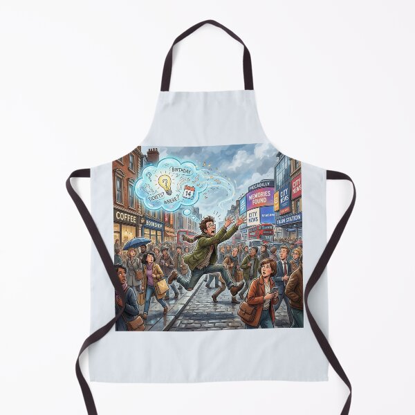 Item preview, Man Chasing Escaping Idea Street Thought Bubble designed and sold by Michaelragheb.