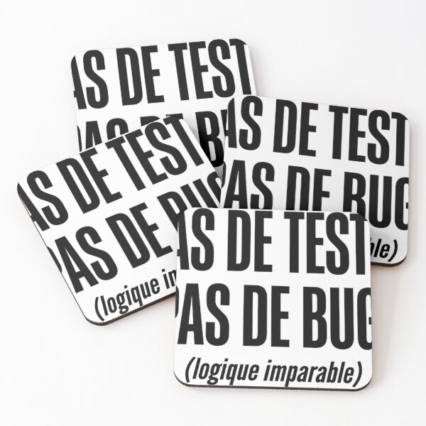 Item preview, No Tests, No Bugs, French Developer Humor, Typography designed and sold by Niebieski-Labs.