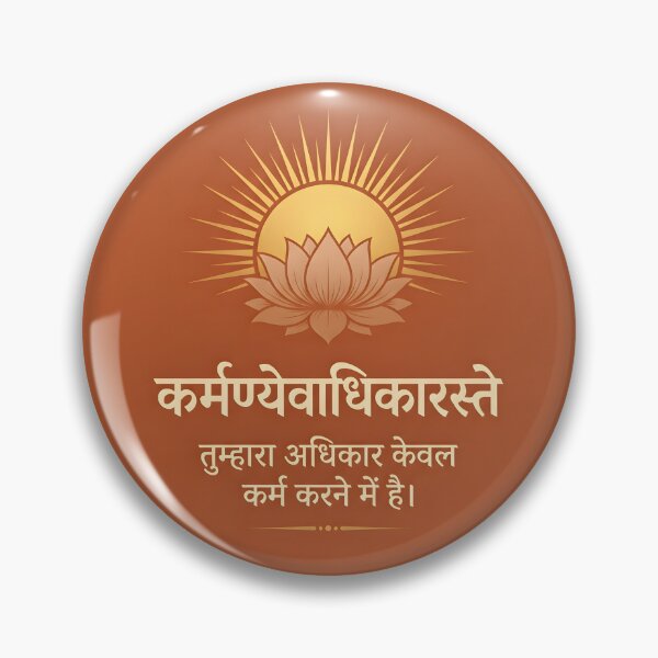 Item preview, Karmanye Vadhikaraste Bhagavad Gita Art designed and sold by hutofdesigns.