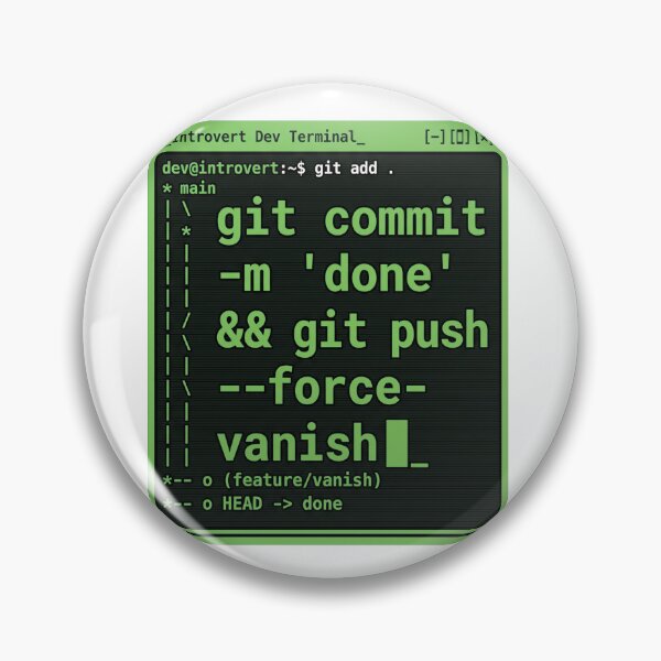 Item preview, Developer Git Push Force Vanish Funny Coder Gift designed and sold by Ixnor.