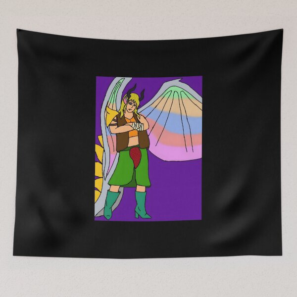Item preview, Fantasy Character with Wings and Horns designed and sold by Catsi-Nook-Art.