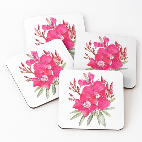 Item preview, Hot Pink Oleander Watercolor Botanical Art designed and sold by Shew Gallery.