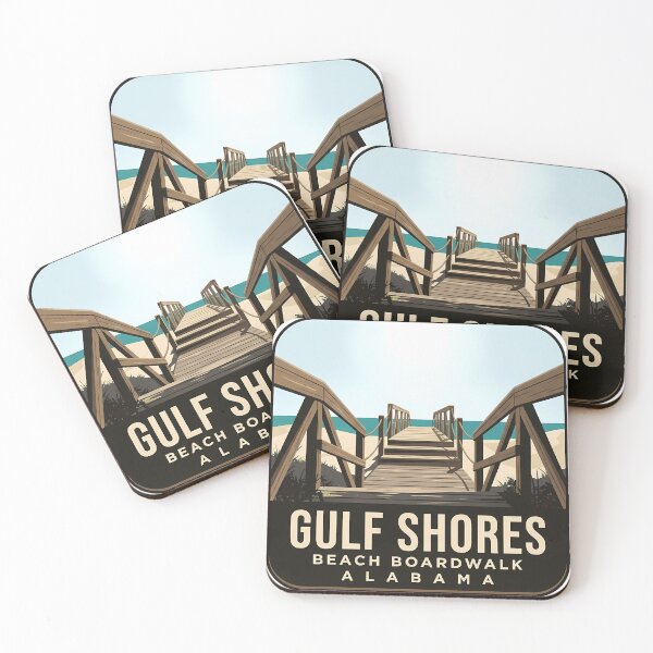 Item preview, Gulf Shores Beach Boardwalk Alabama Rounded Badge Sticker designed and sold by DetourDgn.