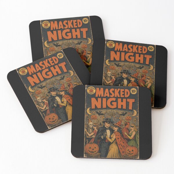 Item preview, Antique Halloween Comic Book Cover Art: Masquerade Gathering designed and sold by bapupa.
