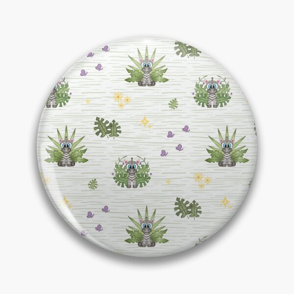 Item preview, Watercolor Zebra Pattern - Purple Butterflies & Gold Stars designed and sold by PatternUnique.