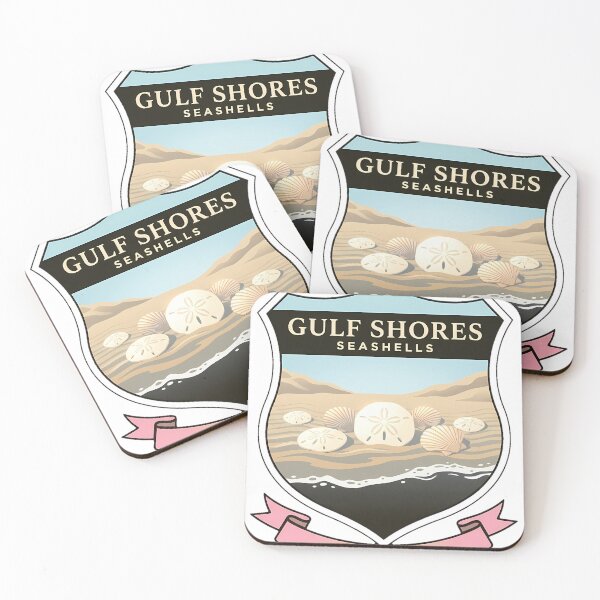 Item preview, Gulf Shores Seashells Sand Dollars Alabama Crest Sticker designed and sold by DetourDgn.