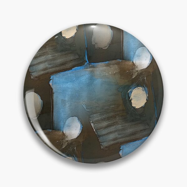 Item preview, Square and Dot Abstract in Brown and Blue designed and sold by Artistestella.