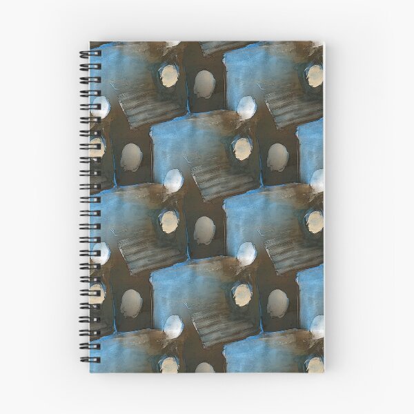 Item preview, Square and Dot Abstract in Brown and Blue designed and sold by Artistestella.