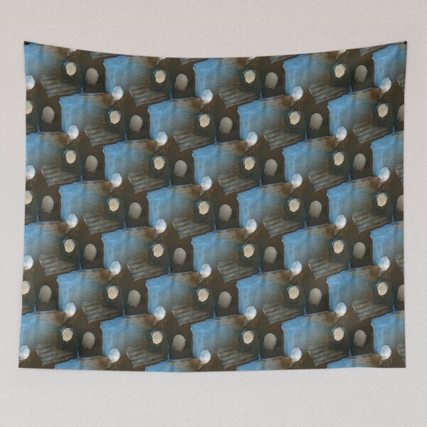 Item preview, Square and Dot Abstract in Brown and Blue designed and sold by Artistestella.