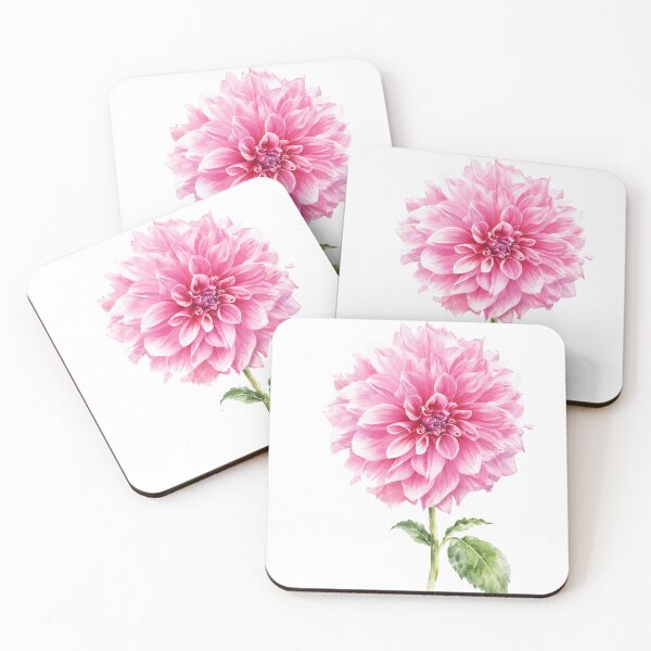 Item preview, Pink Dahlia Watercolor Botanical Art designed and sold by Shew Gallery.