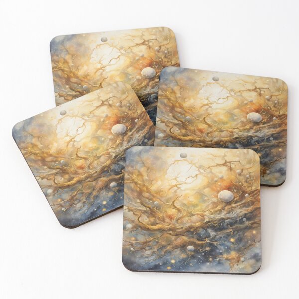 Artikelvorschau,  Cosmic Root Nebula – Painterly Night Growth  entworfen und verkauft von FotoworldEdel.