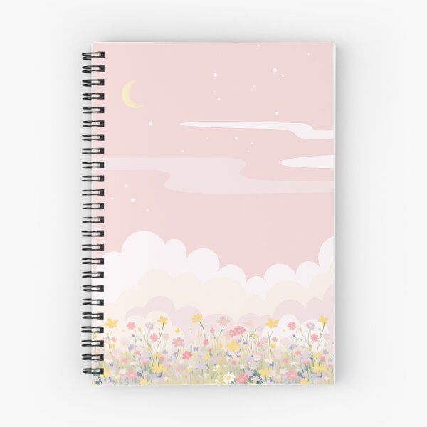 Item preview, Whimsical Pastel Pink Sky Flower Meadow Aesthetic Background designed and sold by Rehnair.