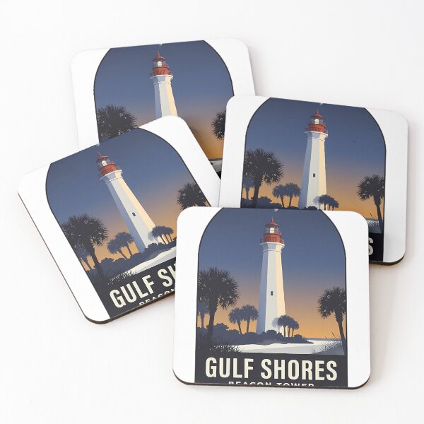 Item preview, Gulf Shores Beacon Tower Alabama Dusk Travel Badge Sticker designed and sold by DetourDgn.