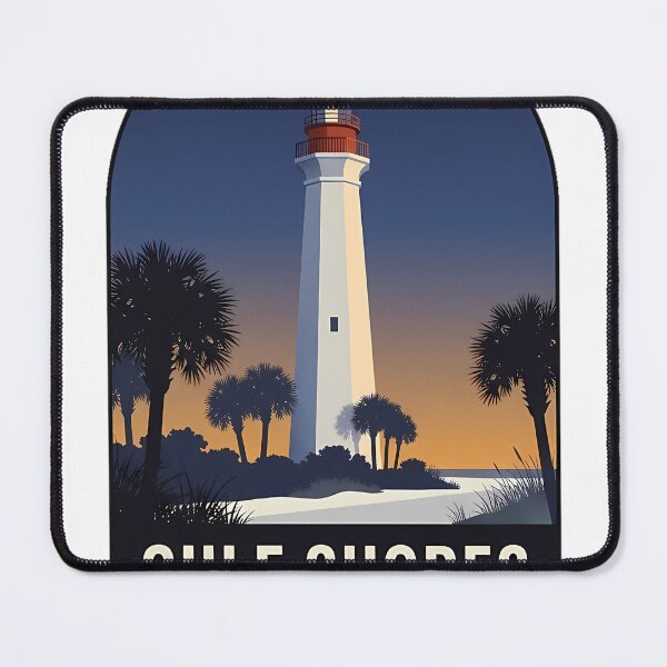 Item preview, Gulf Shores Beacon Tower Alabama Dusk Travel Badge Sticker designed and sold by DetourDgn.