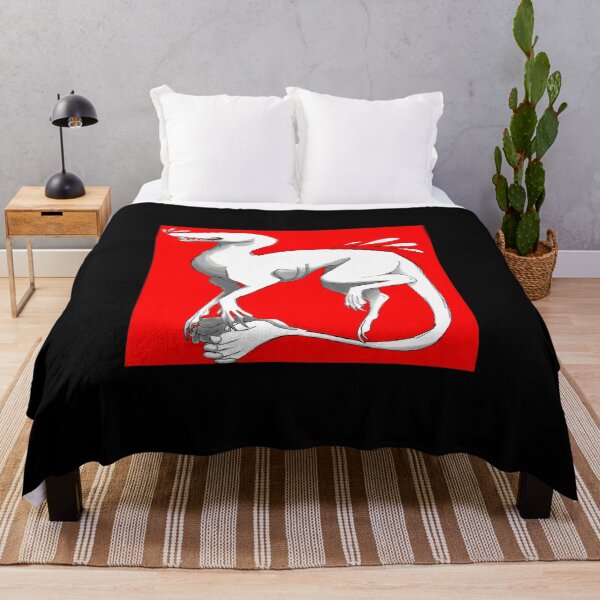 Item preview, Fierce White Creature with Red Background designed and sold by Catsi-Nook-Art.