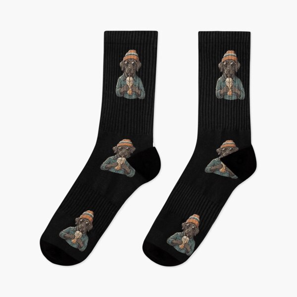 Item preview, Vintage Black Labrador Drinking Iced Coffee designed and sold by dudelinart.