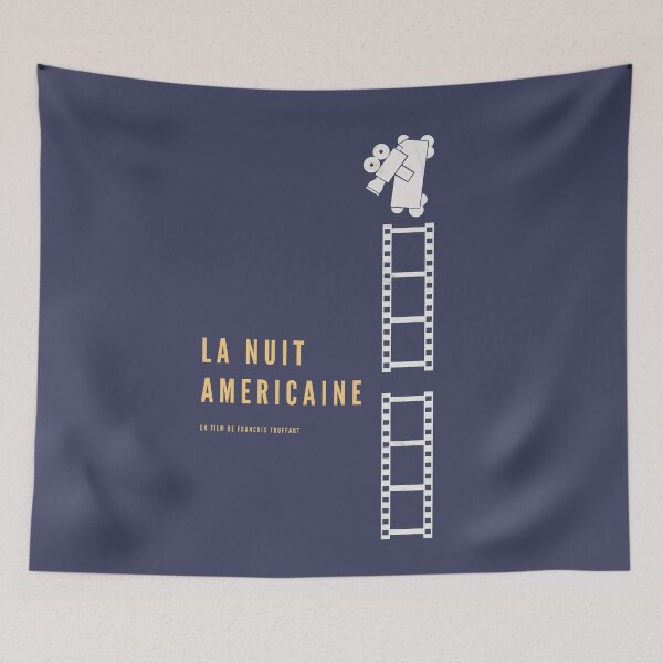 Item preview, La Nuit Américaine Poster – François Truffaut – Day for Night – Minimalist Film Print – French New Wave Cinema Art designed and sold by MORKINO POSTERS.