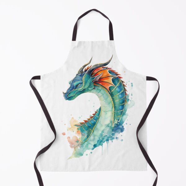 Aperçu de l'œuvre Glory Head Shot Fantasy Vibrant Teal Dragon créée et vendue par Rising Drake.