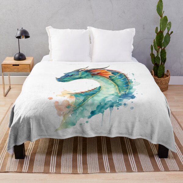 Item preview, Glory Head Shot Fantasy Vibrant Teal Dragon designed and sold by Rising Drake.