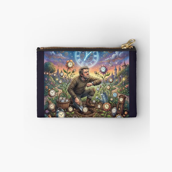 Item preview, Surreal Gardener Planting Clocks Growing Time Art designed and sold by Michaelragheb.