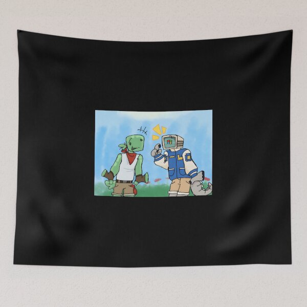 Item preview, Adventurous Robot and Turtle Friendship designed and sold by Catsi-Nook-Art.