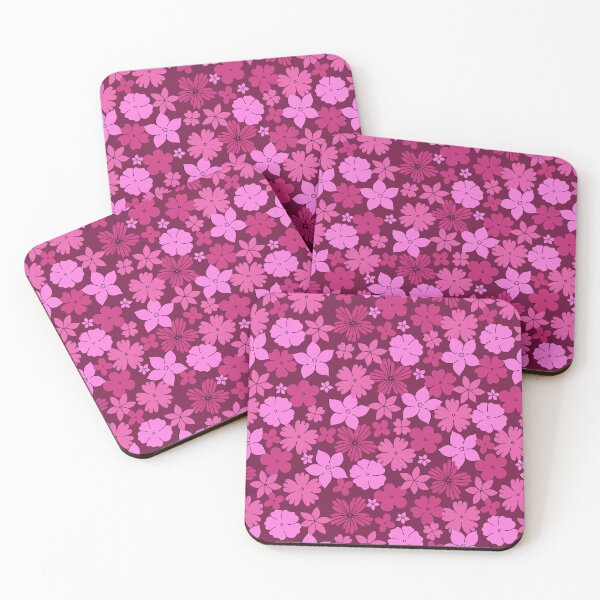 Item preview, pink  blossom flowers on magenta background designed and sold by burbura.