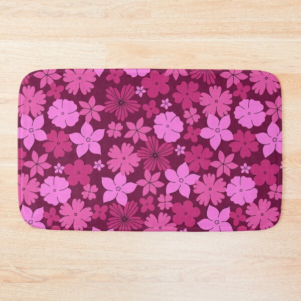 Item preview, pink  blossom flowers on magenta background designed and sold by burbura.