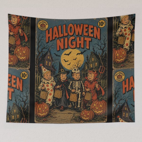 Item preview, Classic Halloween Comic Book Cover Art: Trick-or-Treat Night designed and sold by bapupa.