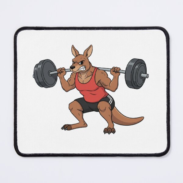Item preview, Strong Kangaroo Squatting With Barbell designed and sold by Terrific Arts Shop.