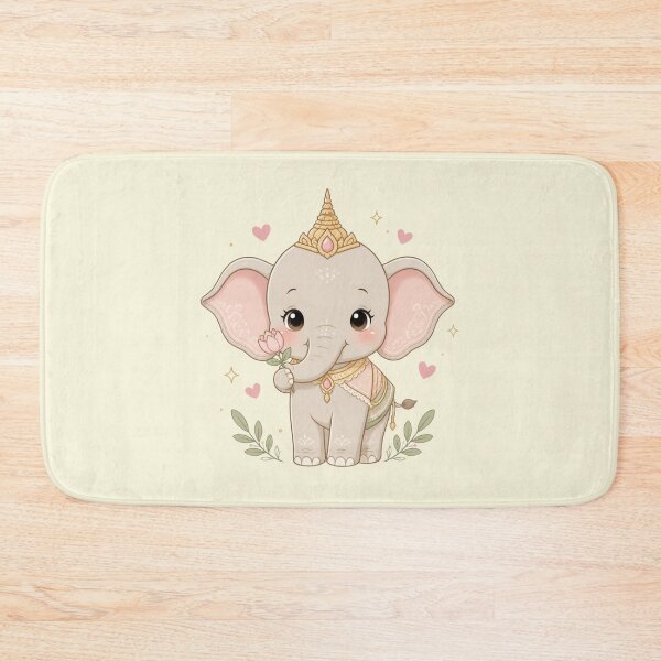 Item preview, Carry Happiness Everywhere – Cute Thai Elephant designed and sold by CosmicQuietStudio.