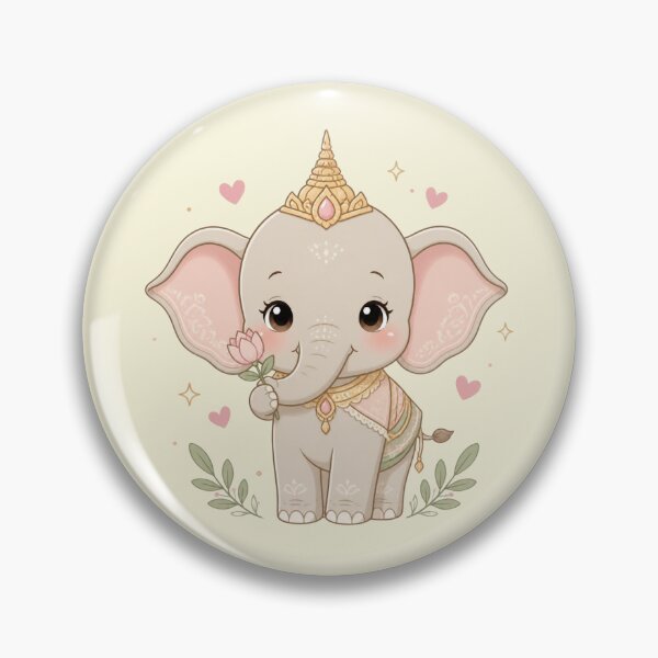 Item preview, Carry Happiness Everywhere – Cute Thai Elephant designed and sold by CosmicQuietStudio.