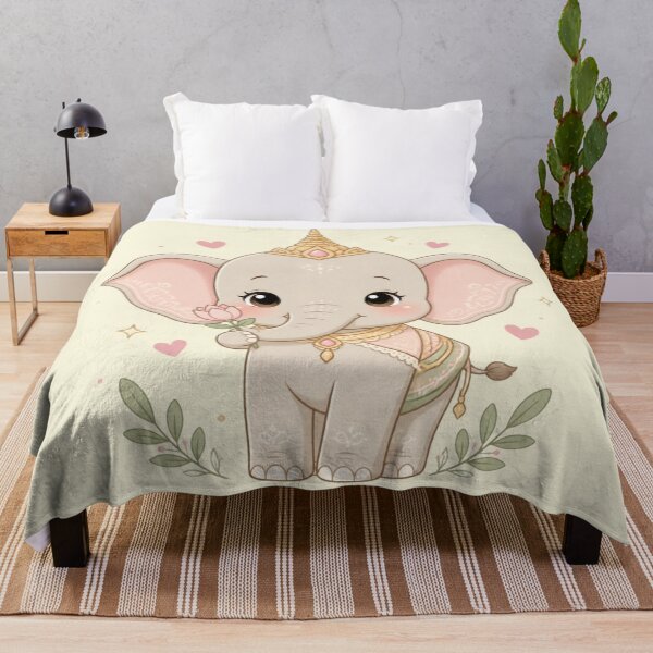 Item preview, Carry Happiness Everywhere – Cute Thai Elephant designed and sold by CosmicQuietStudio.