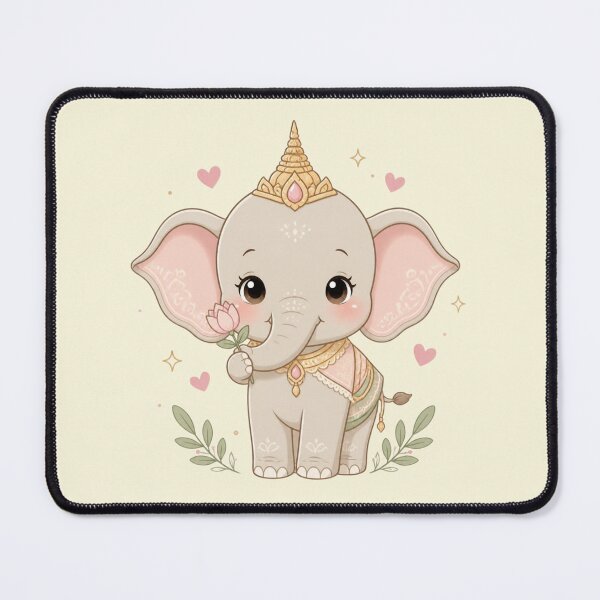 Item preview, Carry Happiness Everywhere – Cute Thai Elephant designed and sold by CosmicQuietStudio.