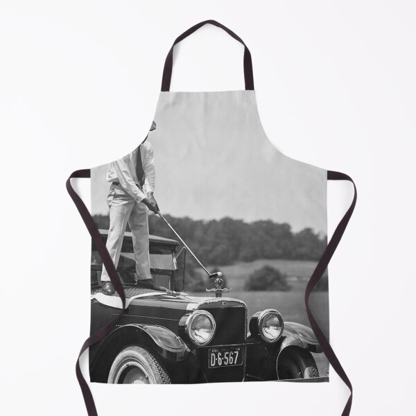 Item preview, Vintage Golfer Teeing Off on Top of a Car designed and sold by ColemanOlmos.