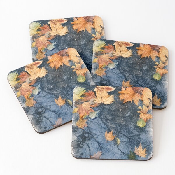 Item preview, Autumn Leaves On Water Watercolor designed and sold by SlavaArt.