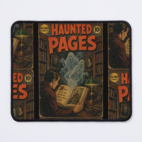 Item preview, Halloween Comic Book Cover Art: Haunted Library Ghost Stories designed and sold by bapupa.