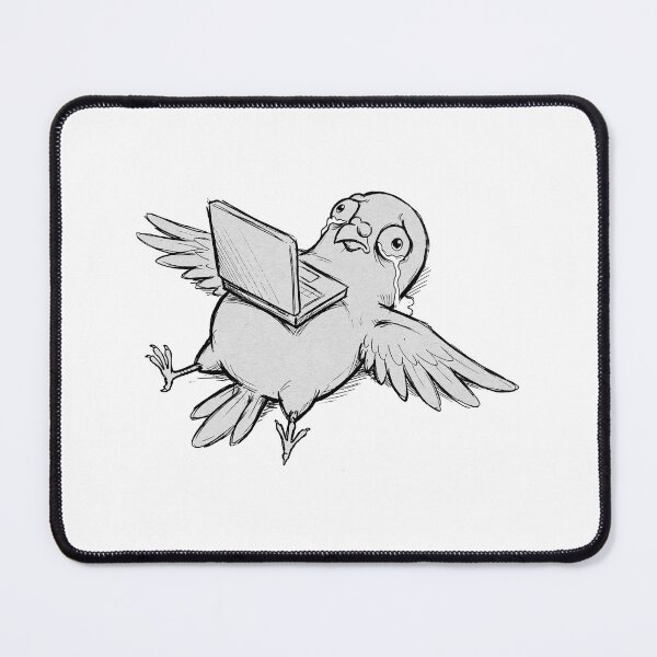 Item preview, Fine de Claire - Crying Pigeon with Laptop Sketch designed and sold by LiapkaShaped.
