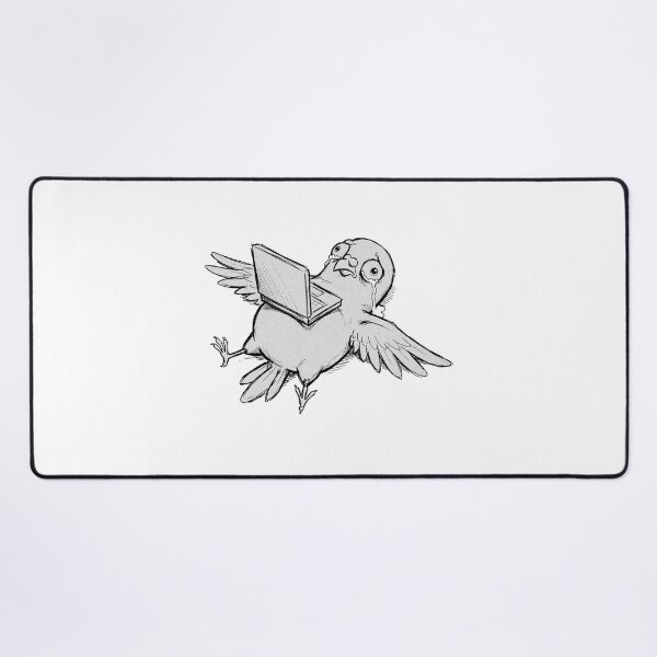 Item preview, Fine de Claire - Crying Pigeon with Laptop Sketch designed and sold by LiapkaShaped.